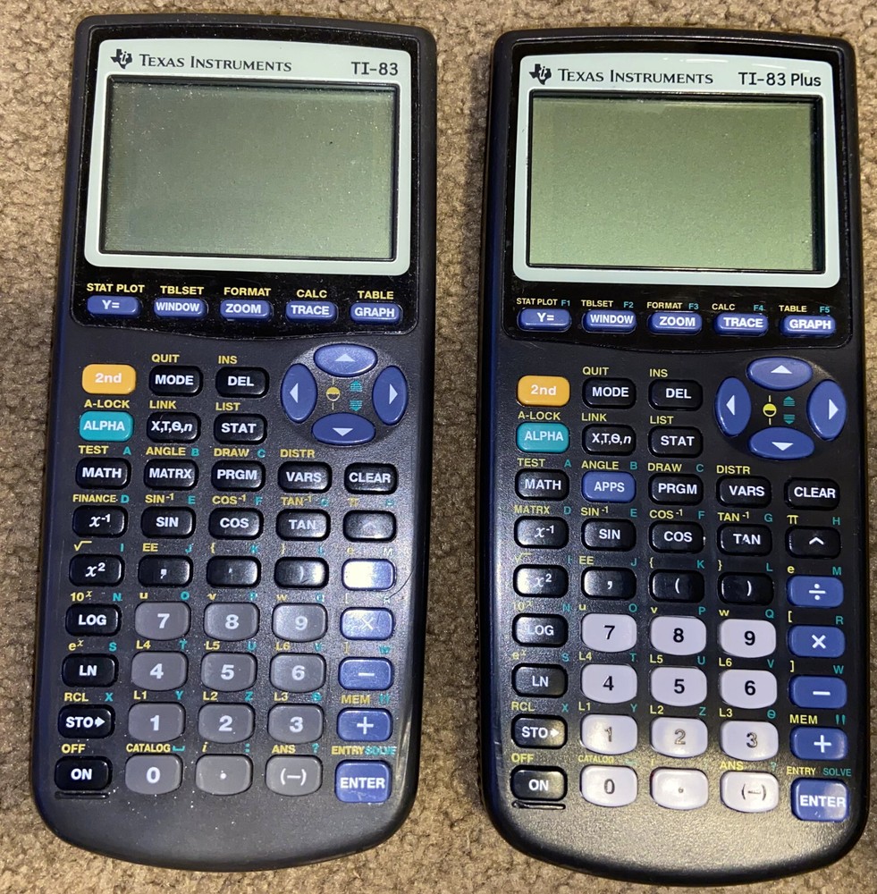 2x Texas Instruments TI-83 and 83 Plus Graphing Calculators - Do Not Work - Read