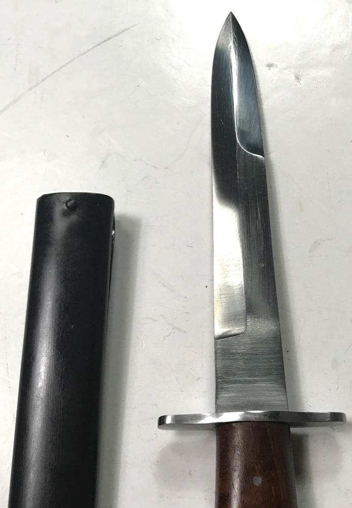 WWII GERMAN M31 BOOT FIGHTING KNIFE & SCABBARD