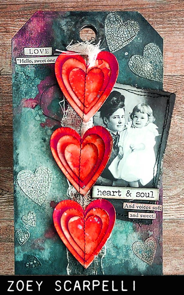 Sizzix Thinlits Stacked Hearts Tiles 25pk #665858 Retail $20.99 by Tim Holtz