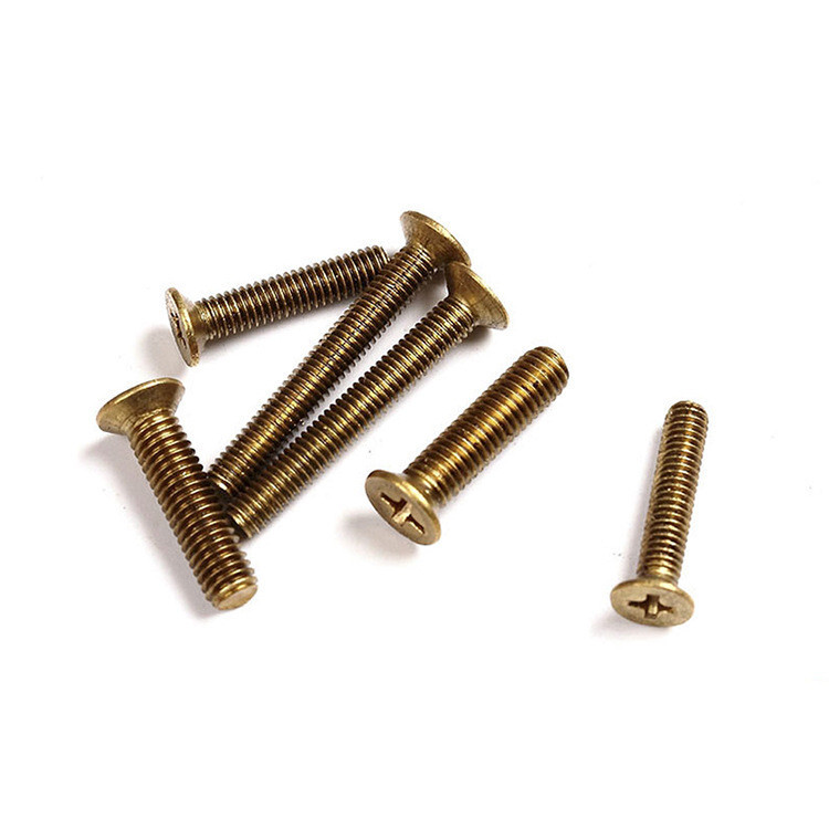 M2 M2.5 M3 M4 Brass Countersunk Flat Head Phillips Screw Machine Screws