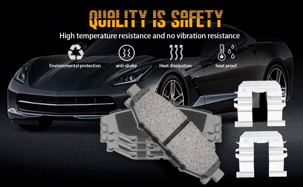 For Subaru Forester Impreza Outback Legacy XV Crosstrek Rear Ceramic Brake Pads.