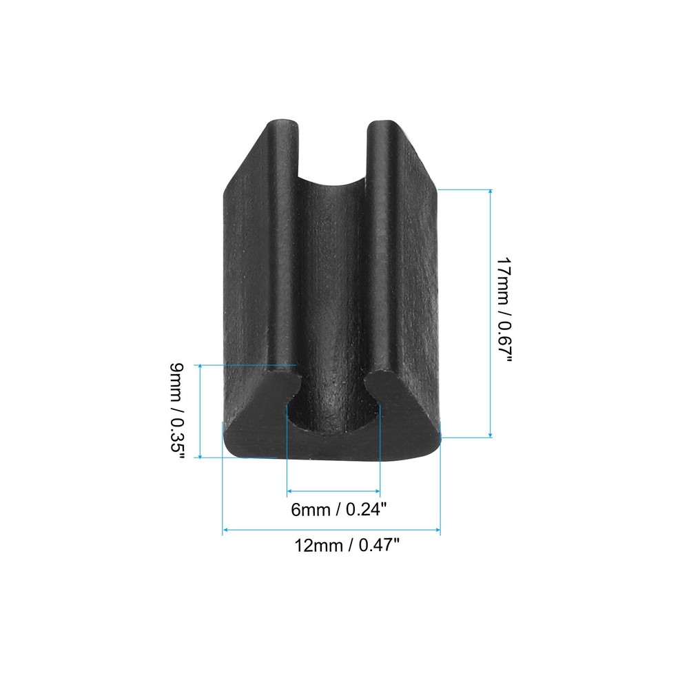30Pcs 6mm ID Plastic Kitchen Sink Rack Feet Replacement Black