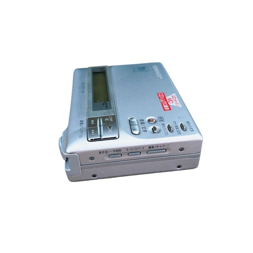 Sharp MD-MS100 Portable MD Player Recorder Mini DIsc With AC Adapter Untested