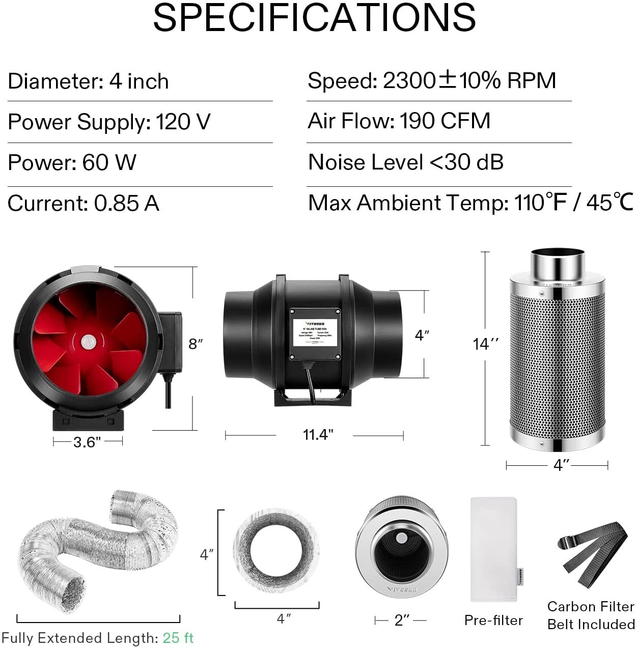 4'x2' Indoor Grow Tent with 4-Inch Inline Fan Kit, New