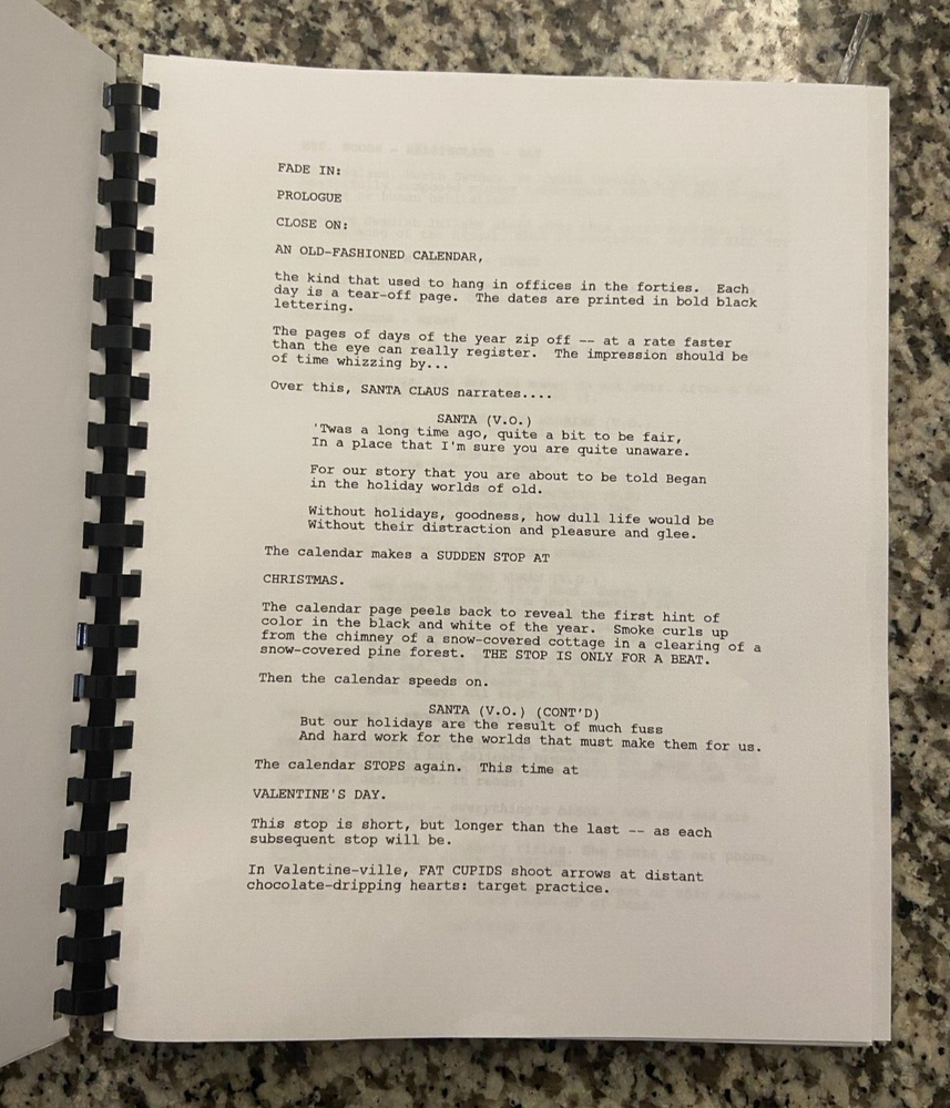 Nightmare Before Christmas Horror Movie Script Reprint Full Screenplay Script