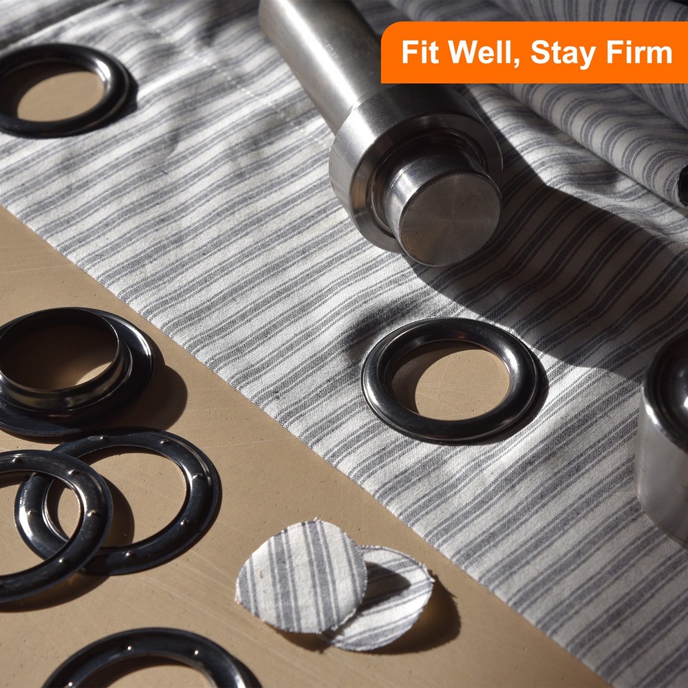 10Set Grommets Eyelets Kit 25mm Brass Eyelets with Washers, Silver