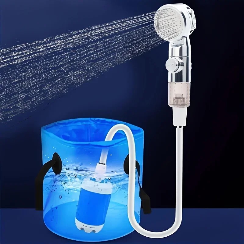 Portable USB Rechargeable Shower Head - Multi-Purpose, Lightweight, Efficient