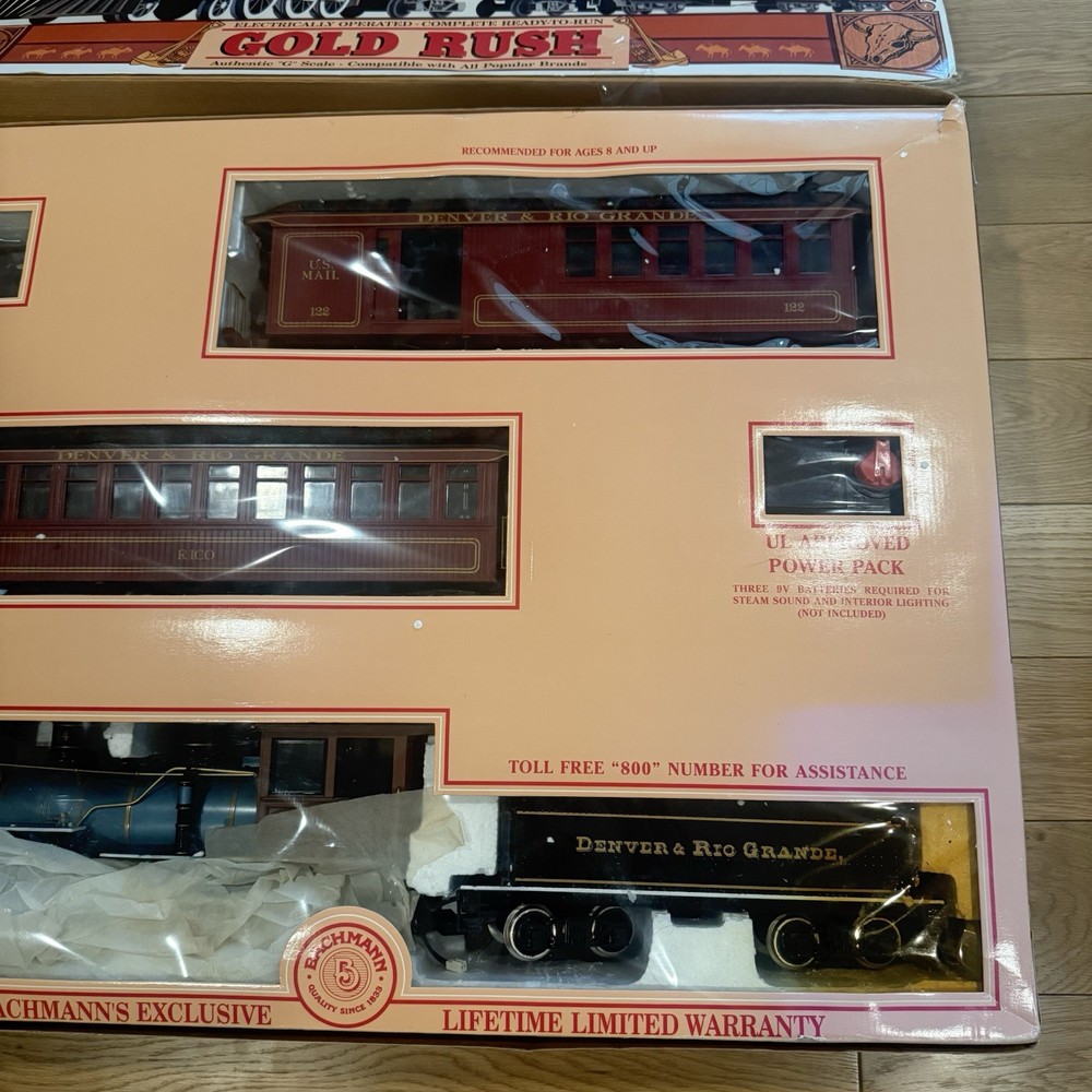 Bachmann G Scale Denver Gold Rush *missing track Not Working* Train Set