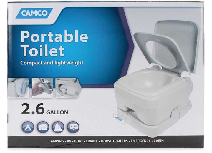 Camco 41531 Portable Toilet - 2.6 Gallon Capacity