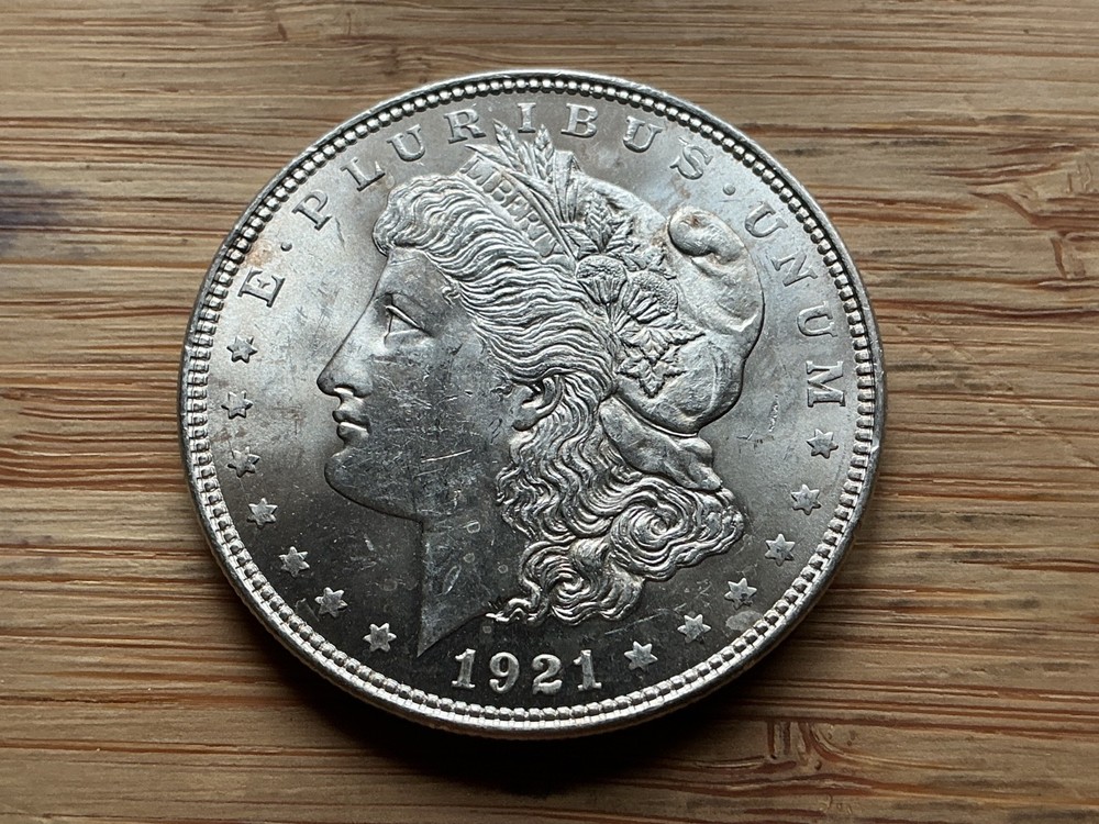 1921 Morgan Silver Dollar Uncirculated condition