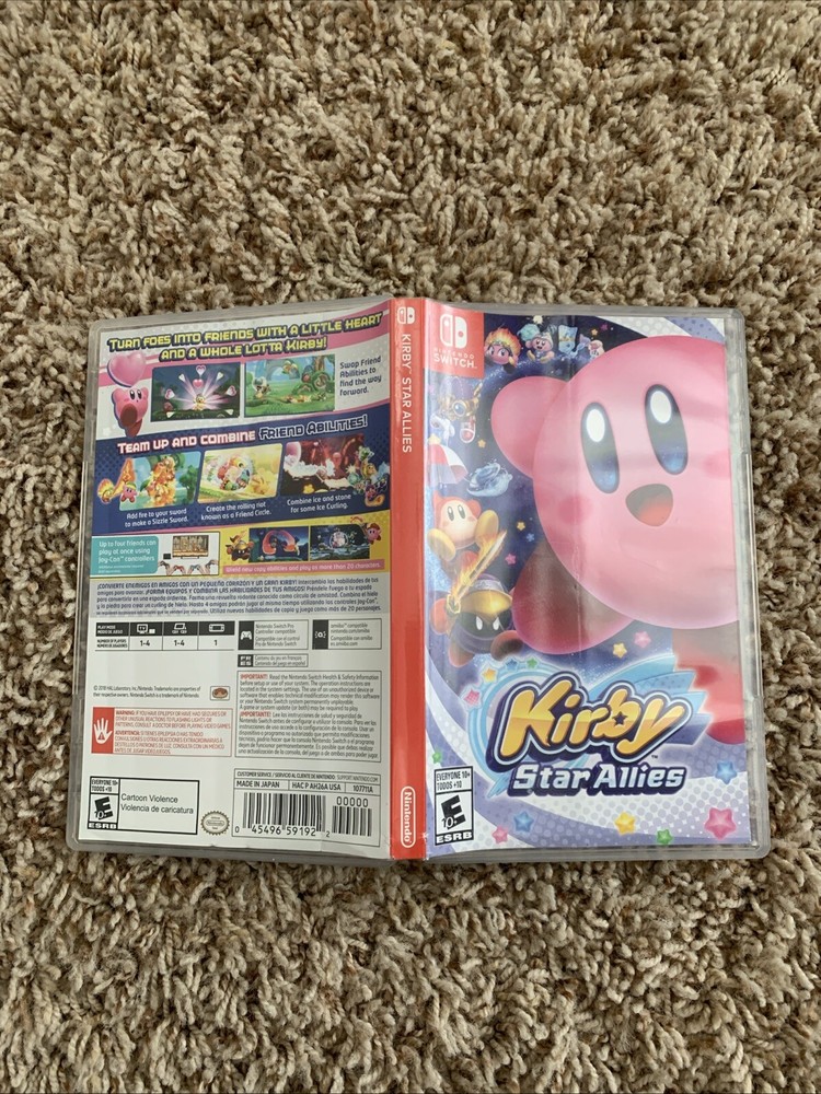 Empty Replacement Case & Artwork ONLY! Kirby Star Allies - Nintendo Switch
