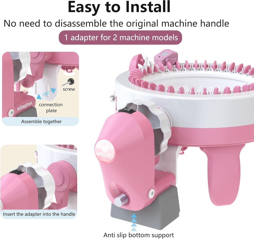 Electric Knitting Machine Adapter for Sentro 40 & 48 Knitting Machine, Automatic