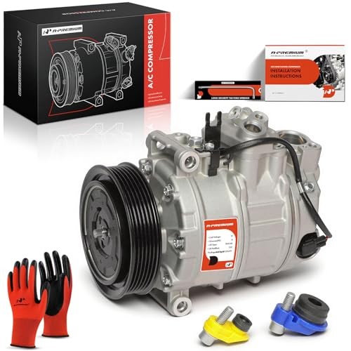 Air Conditioner AC Compressor with Clutch Compatible with Audi A4 2004-2005,
