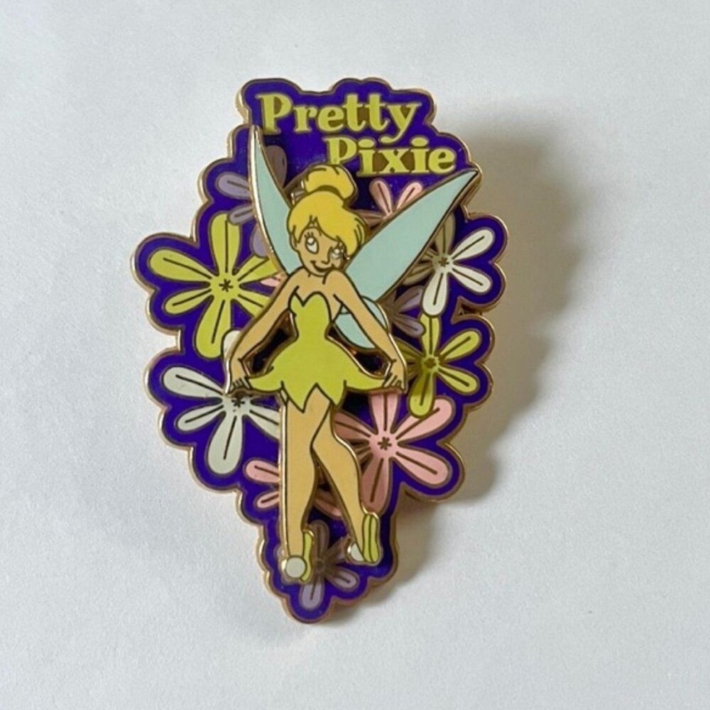 2005 Disney Pin - Tinkerbell with flowers "Pretty Pixie"