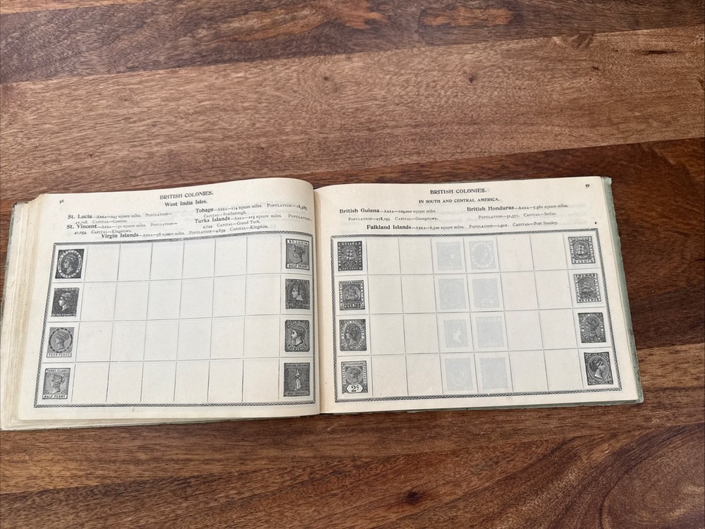 Vintage 1900 Scott Imperial Stamp Album 4th Edition With One Stamp