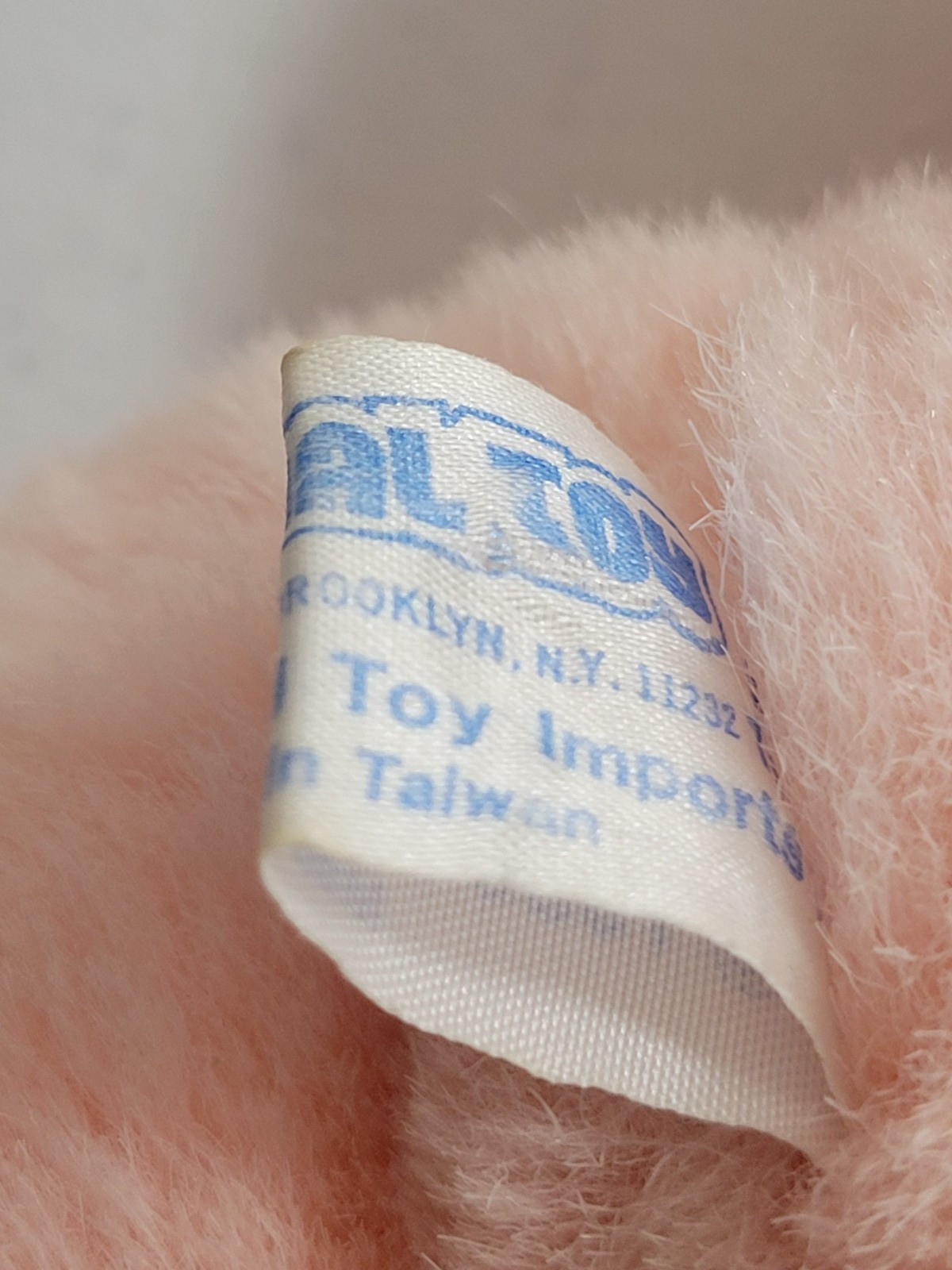 Vtg 1985 Pink Teddy Bear Plush Animal Toy Soft Cute Adorable Stuffed