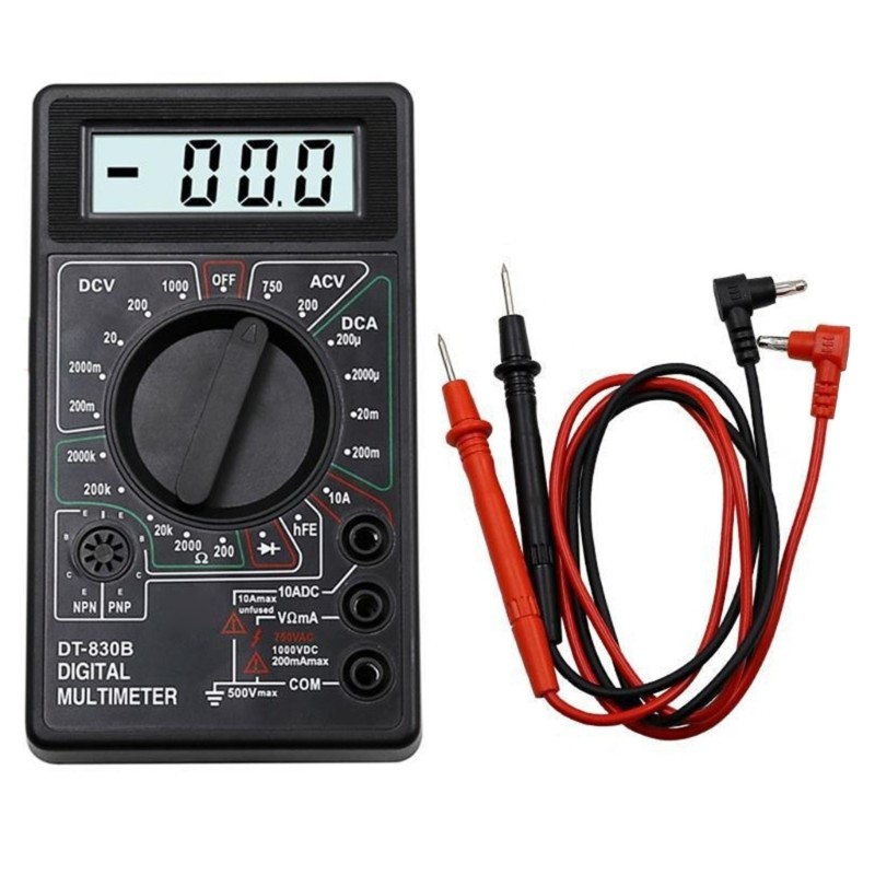 Lightweight Digital Multimeter Clear LCD Display for DIY Projects & Field Work