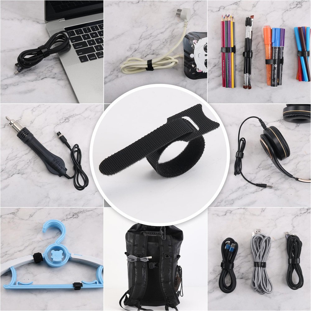 Reusable Hook Loop Cable Ties 210 PCS 6in Adjustable Cable Organizer
