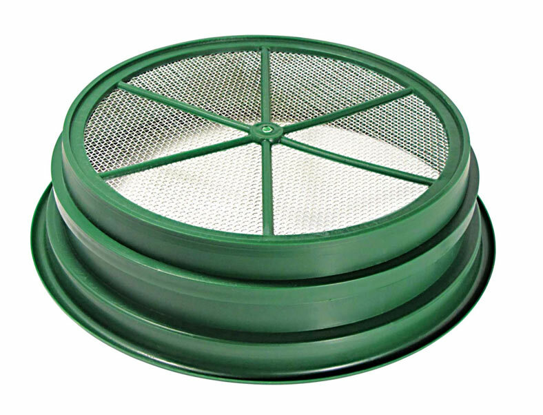 CLASSIFIER SIFTING PAN | 1/8" | STAINLESS STEEL SCREEN EARTH SIFTER STACKABLE