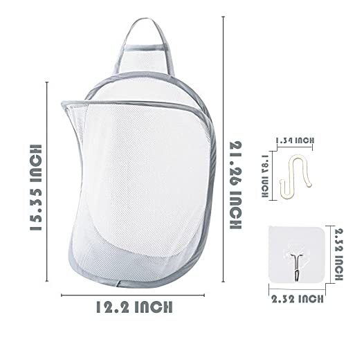 Mesh Collapsible Small Wall Laundry Baskets，Hanging Laundry 1 CLASSIC