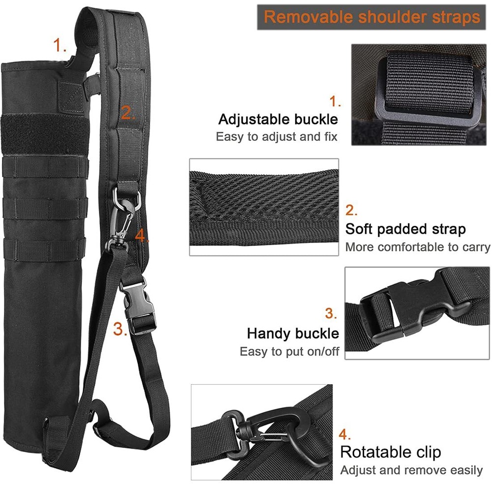 Archery Lightweight Back Arrow Quiver Foldable Compact Hip Arrows Bag with Mo...