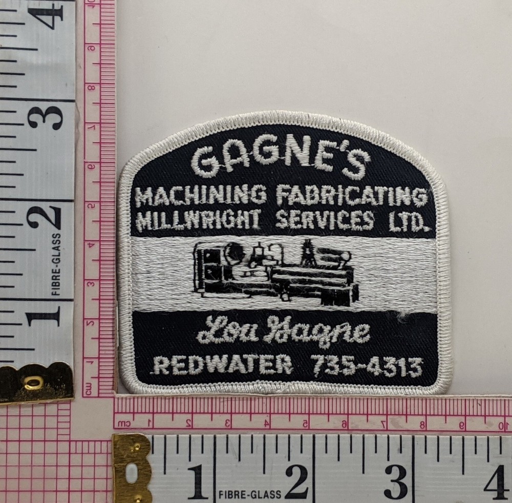 Gagne's Machining Fabricating Millwright Redwater Patch Crest Badge