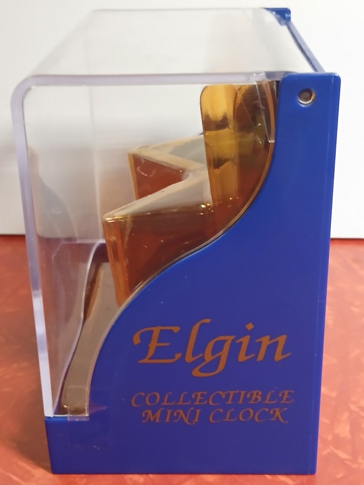 Vintage ELGIN Mini PHOTO FRAME Clock Quartz IOB