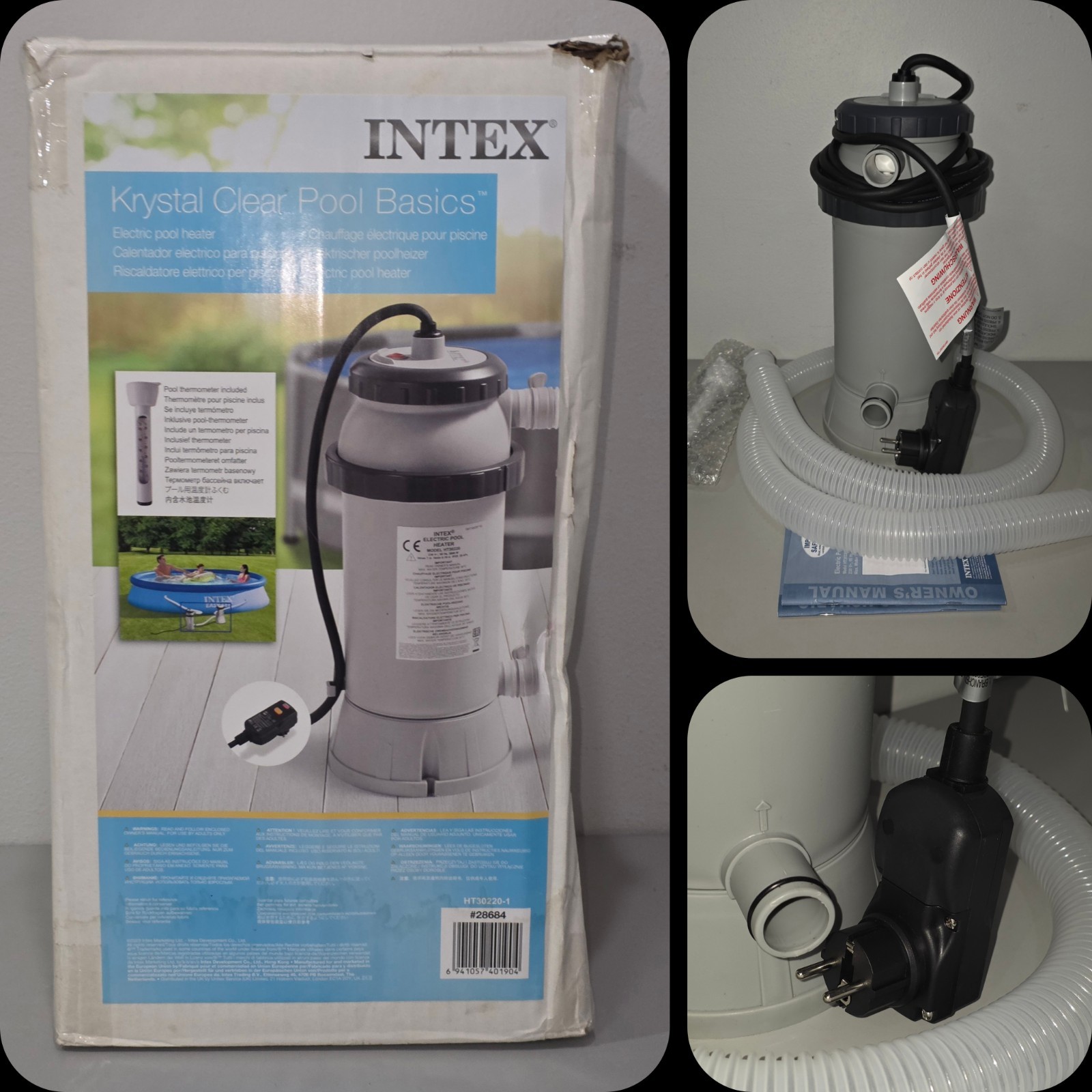 Intex M Pool Heater 28684 HT30220-1 #6941057401904 EU EUROPEAN PLUG - OPEN BOX