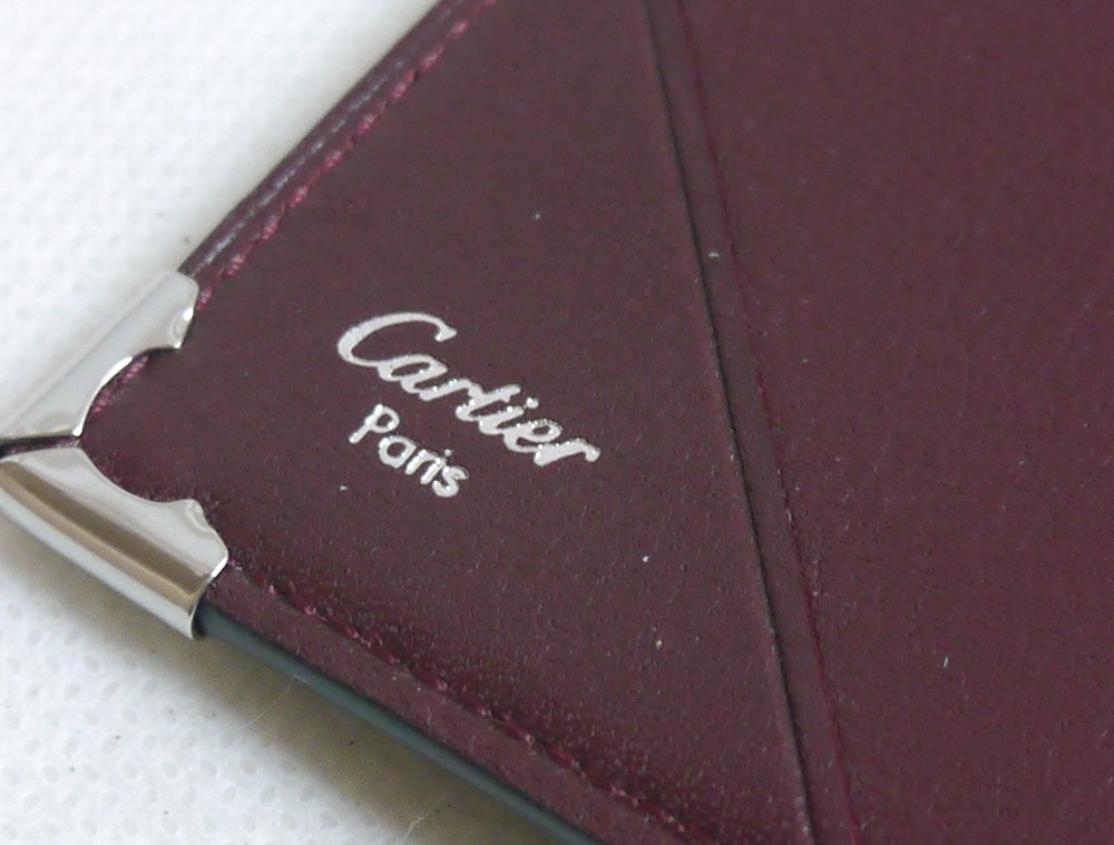 Authentic Cartier Notebook cover Leather #5245