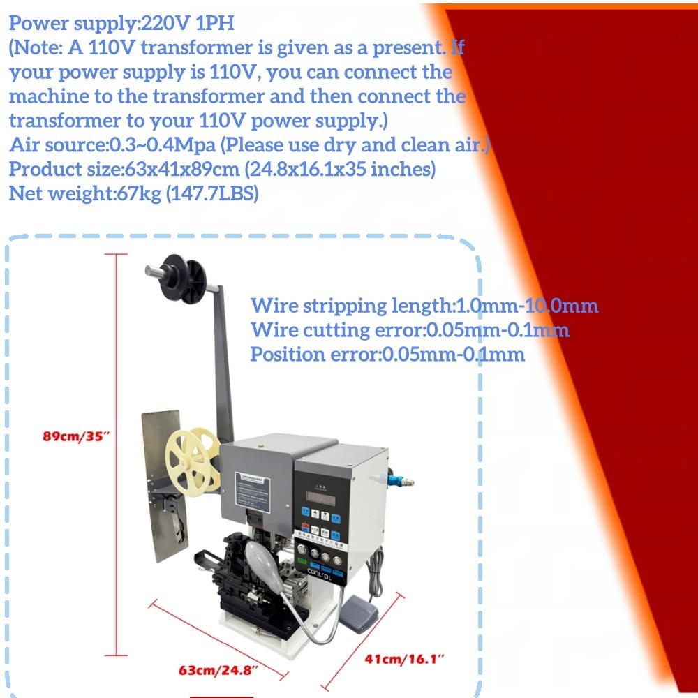 220V 1PH Silent Terminal Machine Cable Wire Stripping and Crimping Machine
