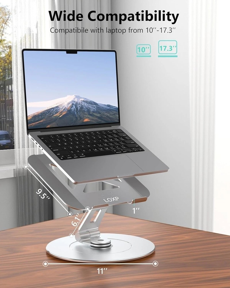 Adjustable Laptop Stand with Phone Holder