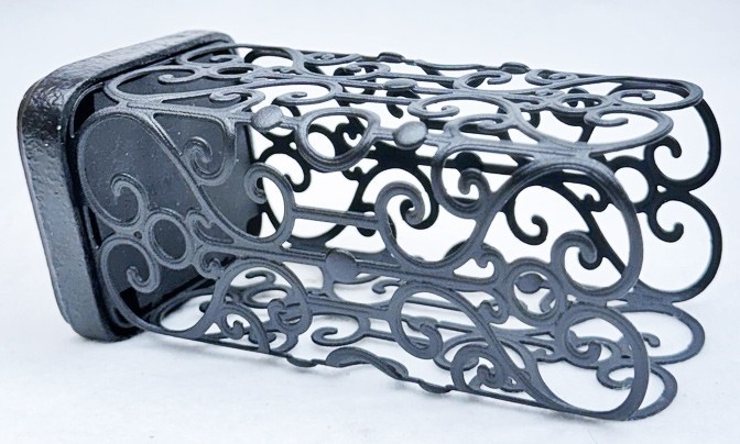 2 Bath Body Works BLACK METAL GATE Foaming Hand Soap Holder Sleeve Metal Decor