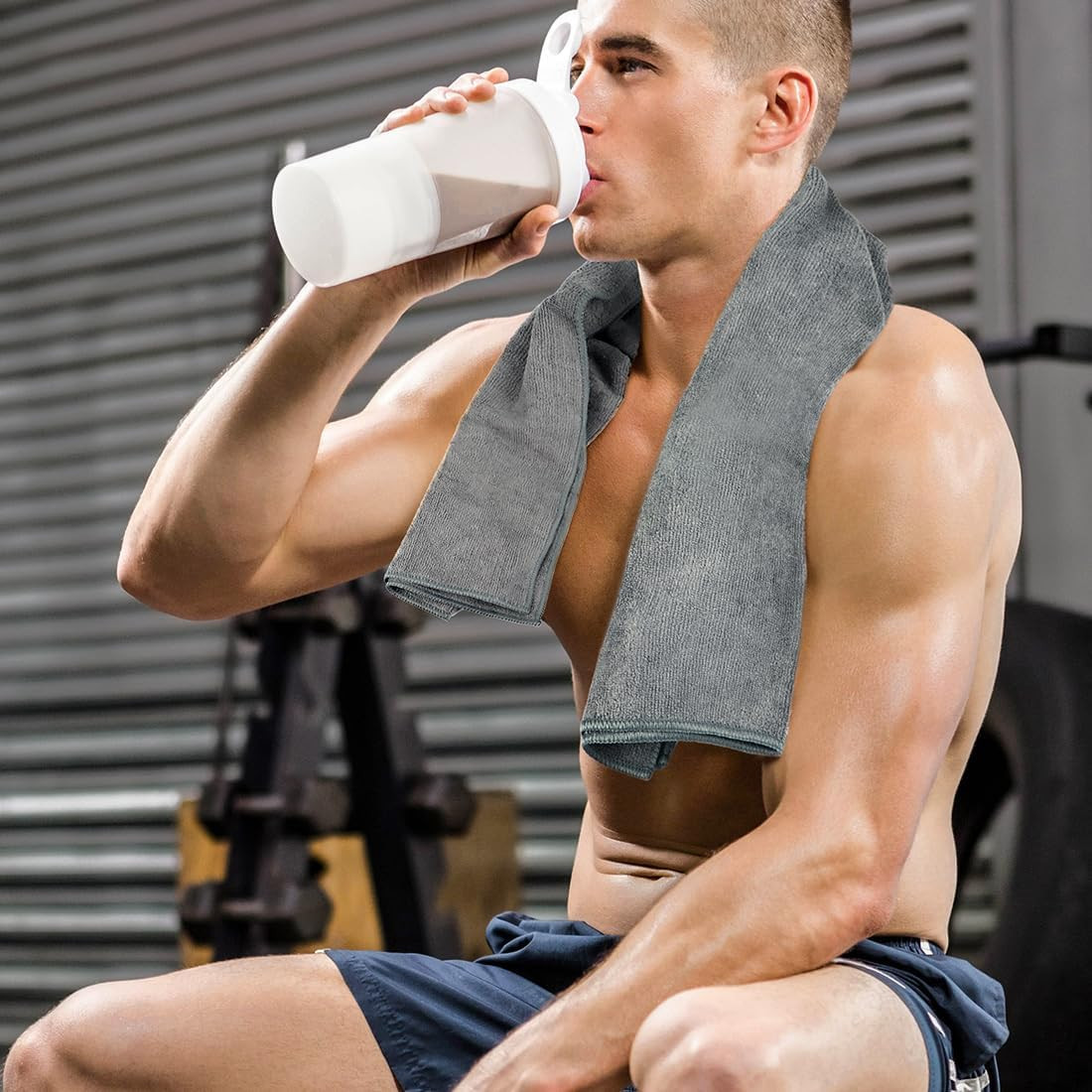 Gym Towels, Highly Absorbent Sweat Towels, Soft and Quick Drying Gym Towel for D