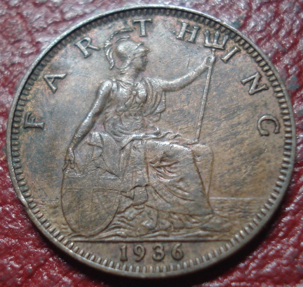 1936 BRITISH FARTHING IN EF CONDITION