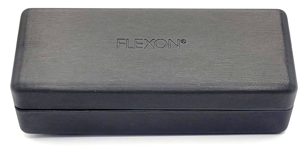 AUTHENTIC & NEW - FLEXON - BLACK - HARD EYEGLASSES CASE