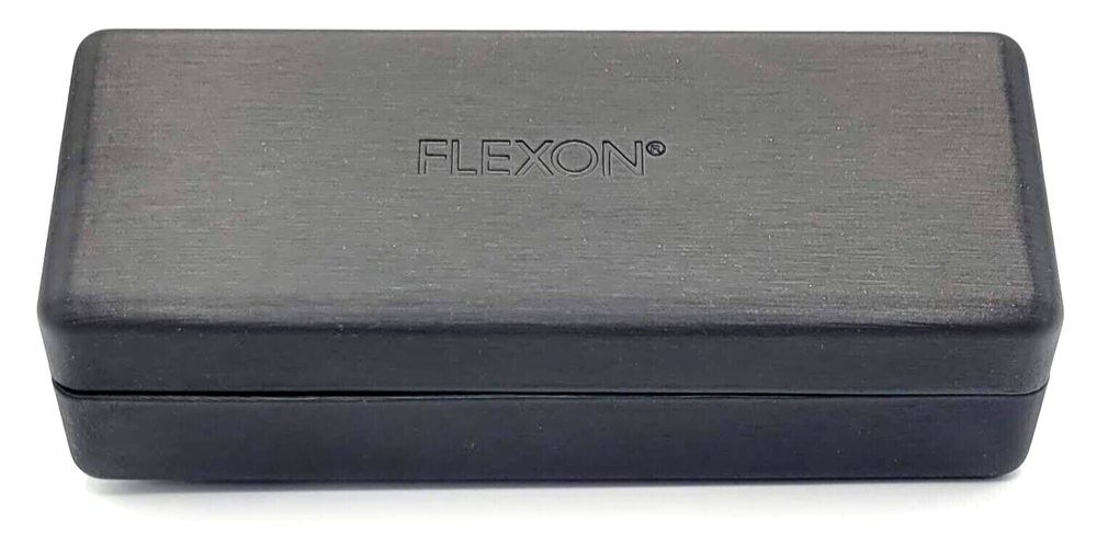 AUTHENTIC & NEW - FLEXON - BLACK - HARD EYEGLASSES CASE