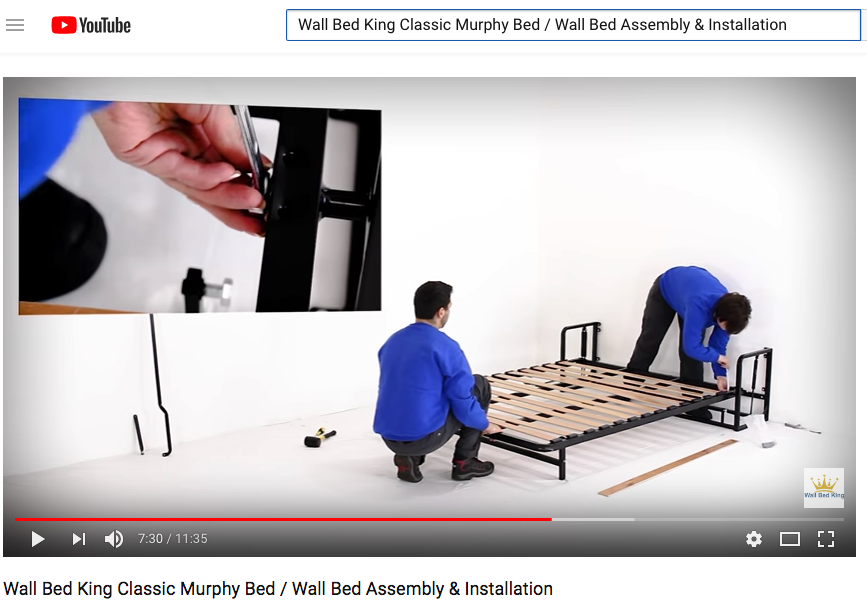 Vertical Three-Quarter Wallbed Folding Guest bed Pull Down Murphy bed Hidden bed