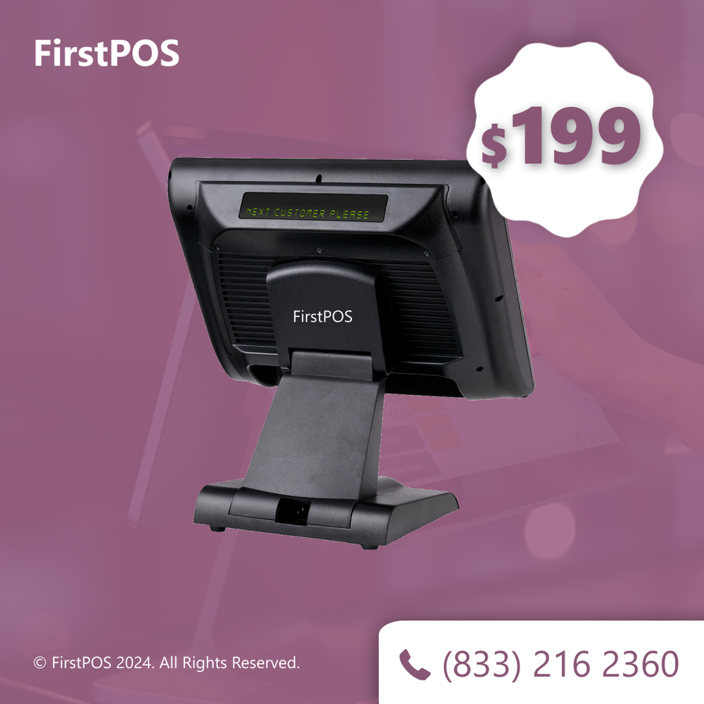 15'' Touchscreen POS Cash Register Till System Restaurant