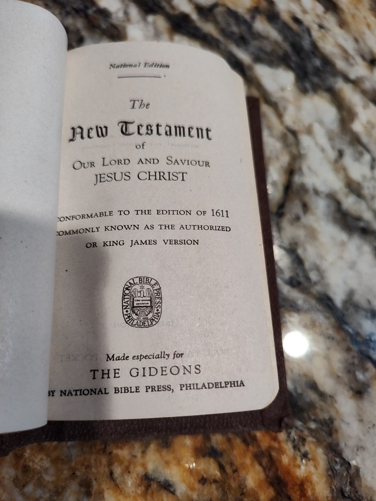 1941 WWII US Army New Testament W/Psalms Pocket Edition Franklin D.Roosevelt