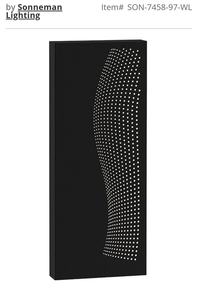 Sonneman Dotwave Led BLACK Sconce  NEW 7458.97-WL