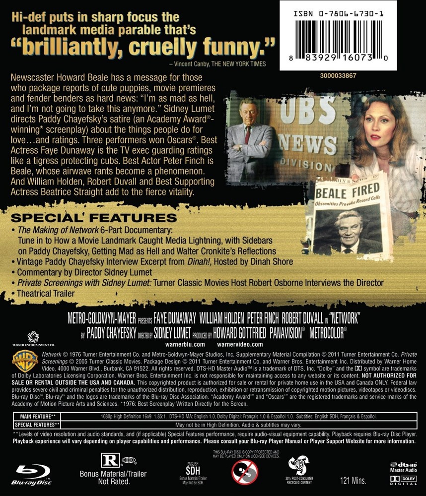 Network Blu-ray Peter Finch NEW