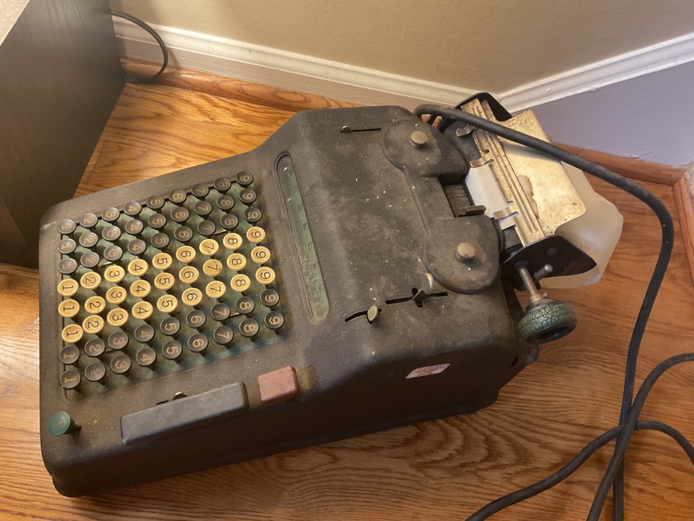 Allen & Wales Model E Adding Machine 1958 Tested Does Turn On