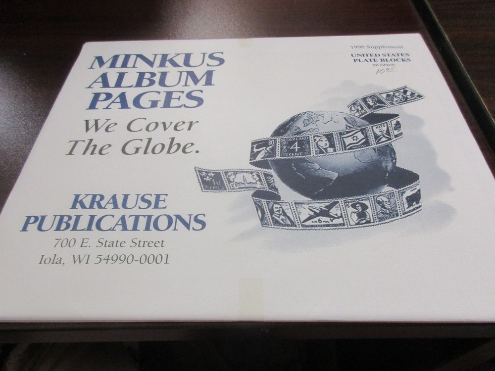 "MINKUS" 1998  U.S. PLATE BLOCKS #MUSPB98  W/FREE SHIPPING!!!