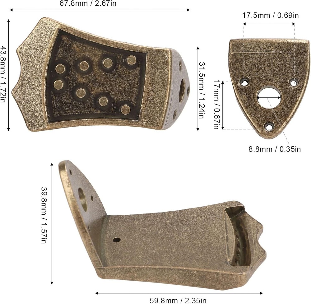 Mandolin Tailpiece Metal Bridge Replacement Part Musical Instruments Bronze
