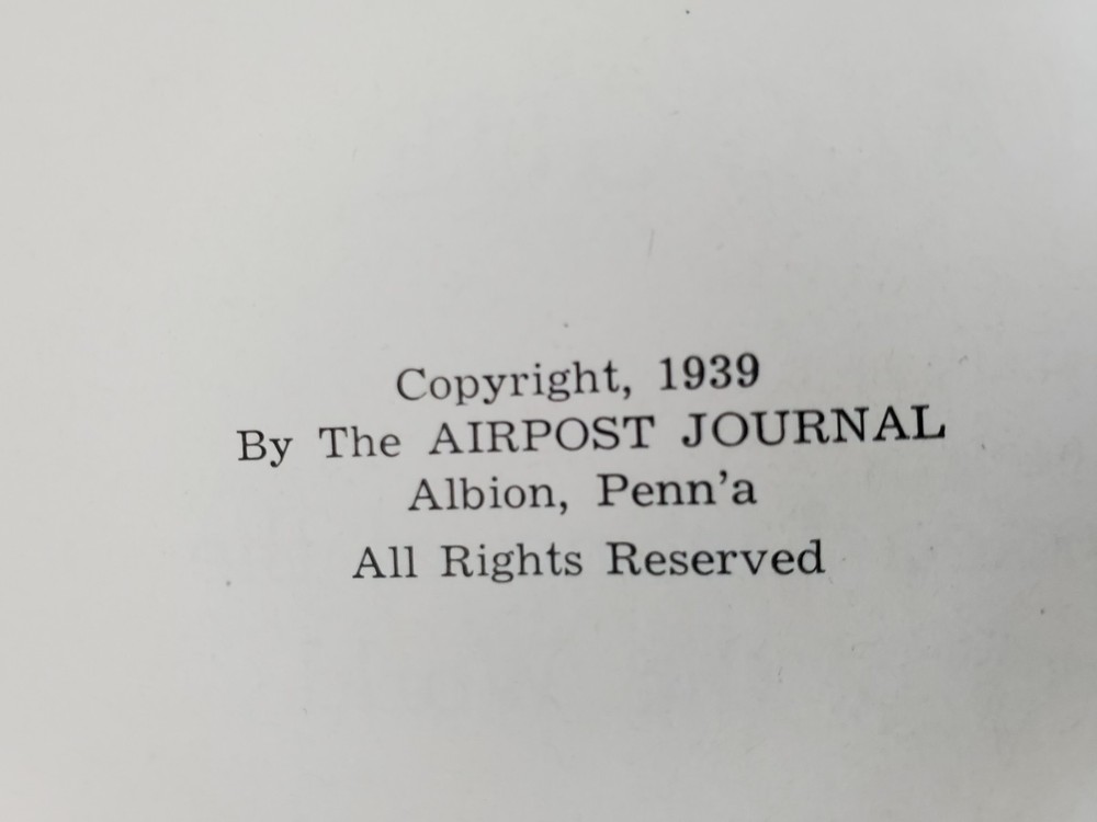 1940 American Air Mail Catalogue First ed Reference Listing Airpost of the World