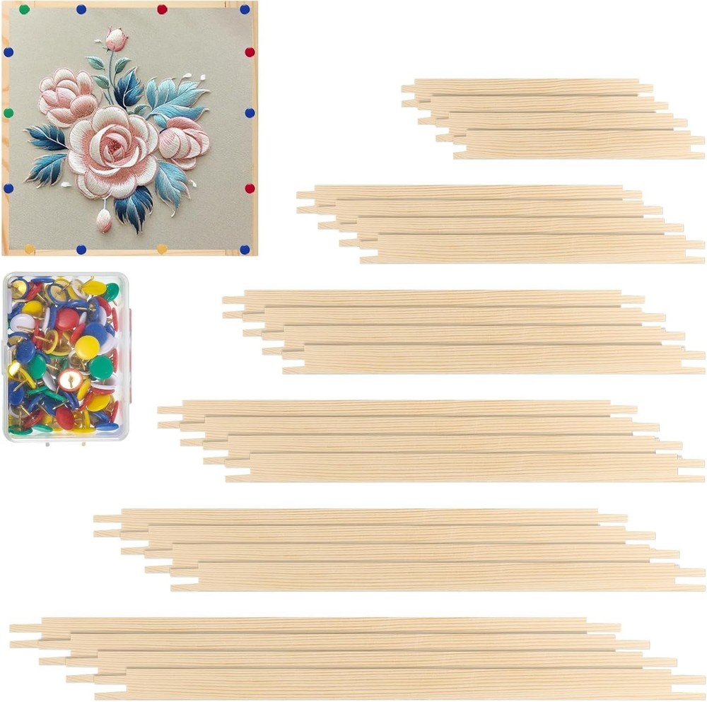 Needlework Stretcher Bar Set with 12 Sets & Customizable Design Options