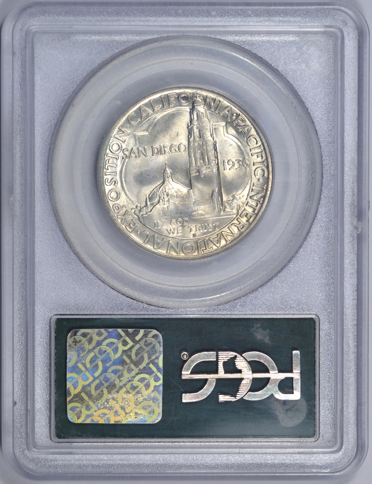 1936-D SAN DIEGO HALF DOLLAR PCGS MS64 OGH