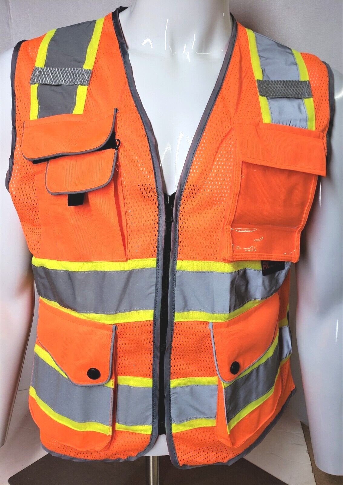 FX SAFETY Class 2 HiGH Visibility Reflective Orange Safety Vest
