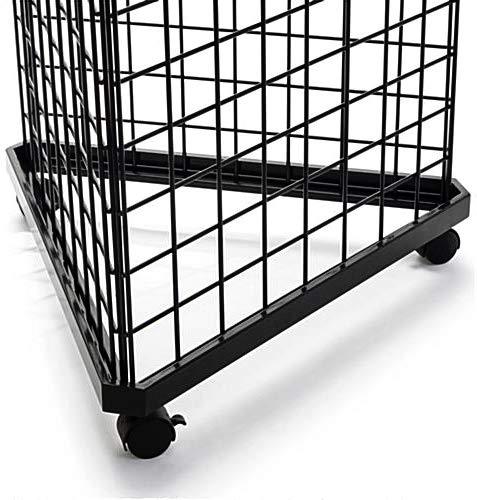 Black Triangle Wire Gridwall Panel Display Rack with Casters