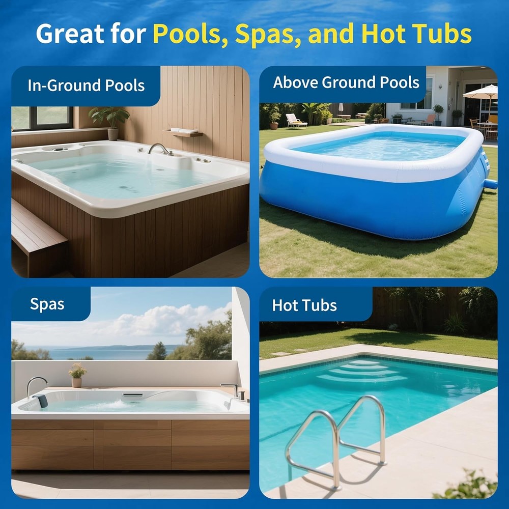 Mutaomay Pool Vacuum Cordless Handheld Rechargeable Pool Cleaner 90mins Runtime